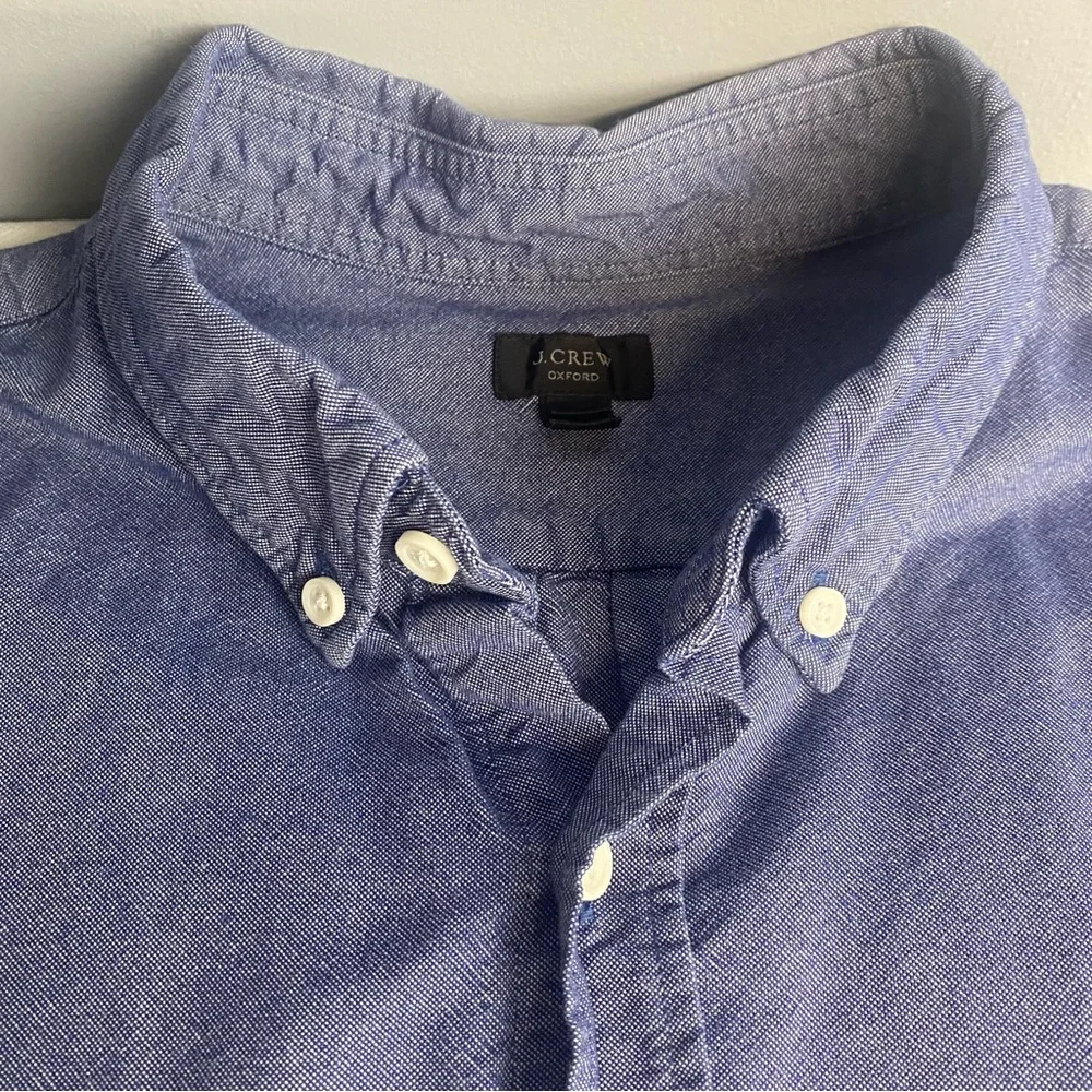 J. Crew Men's Color Block Blue Shirt